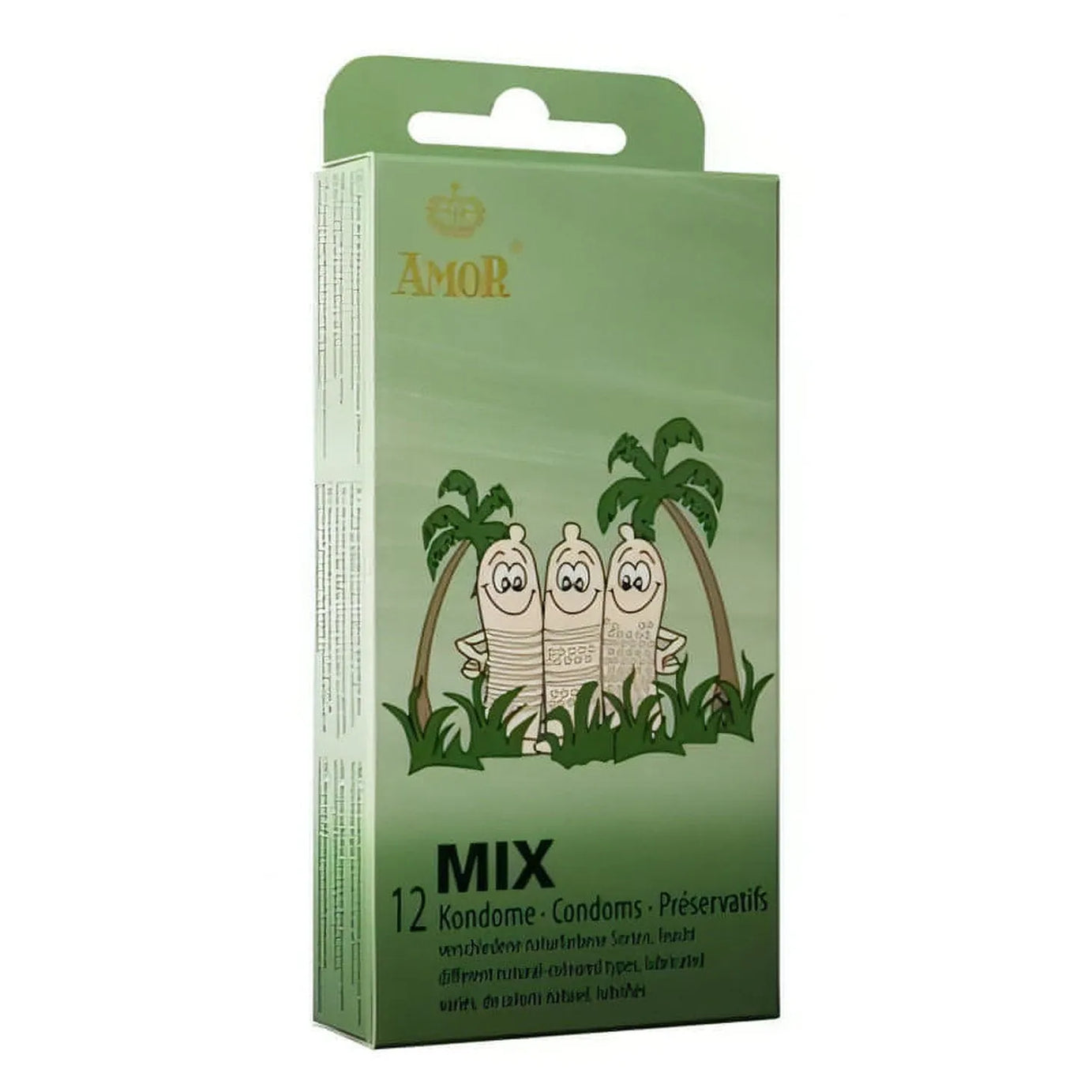 Profilattici Wild Mix in lattice di caucciù naturale con serbatoio, con rilievi e nervature, solo con rilievi, solo con nervatur
