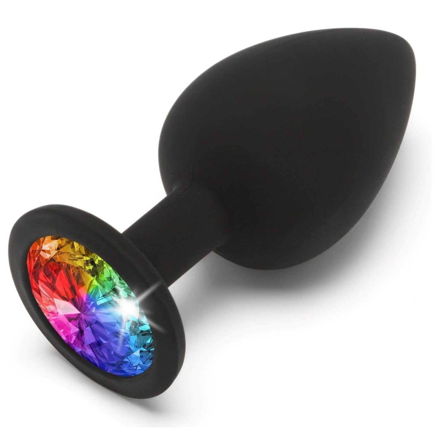 Rainbow Booty Jewel - Large, Black ToyJoy