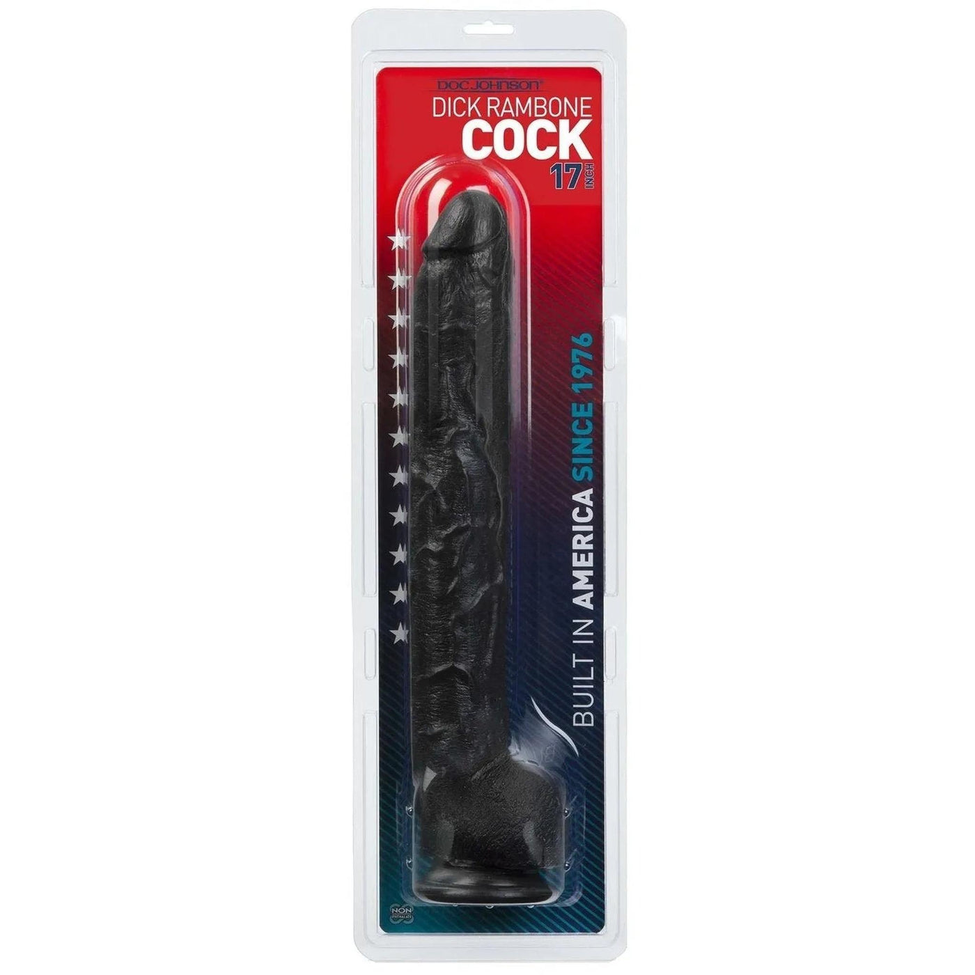 Rambone Nero - Fallo Maxi 43 cm con ventosa