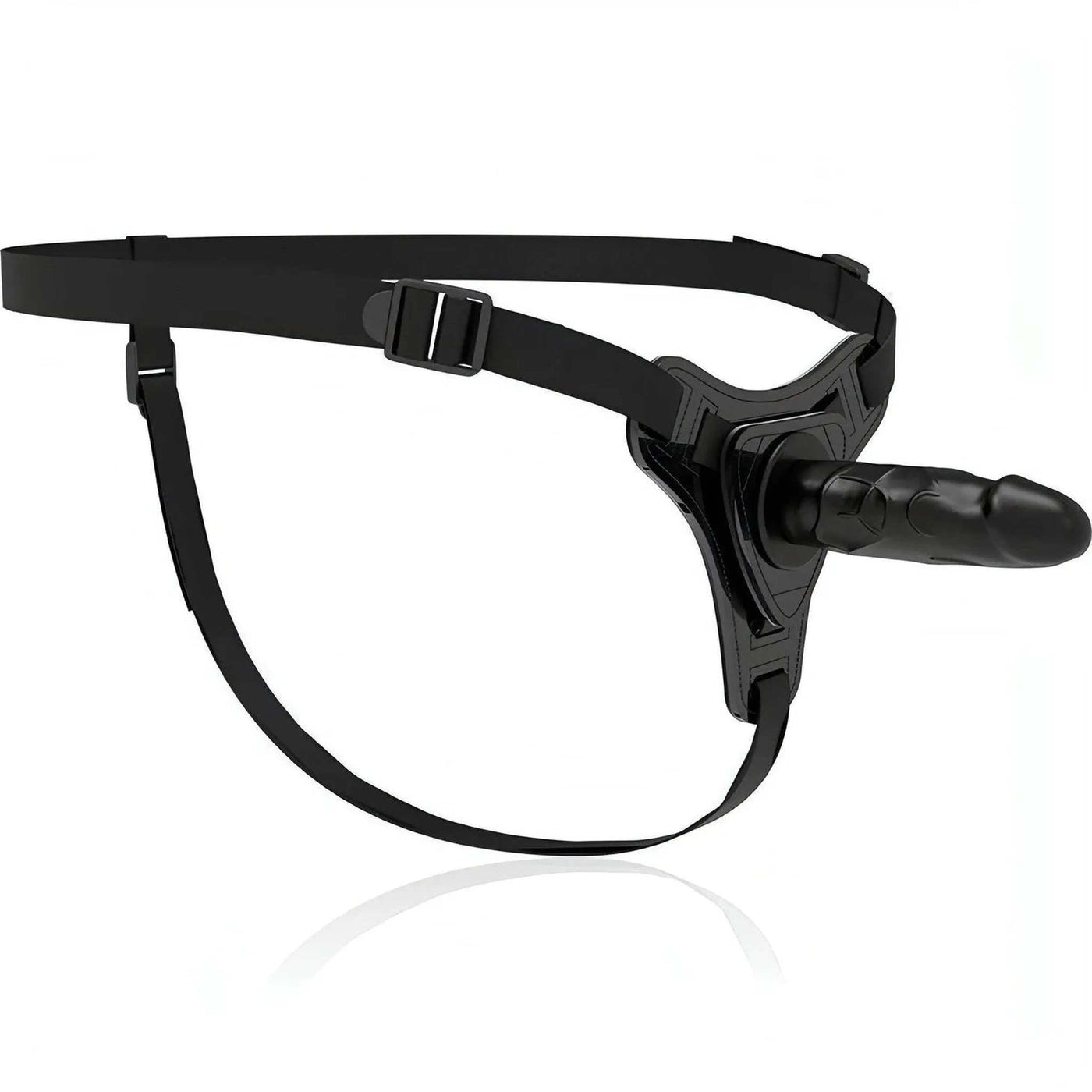 Realistic Silcone Strapon - Nero, 16 cm