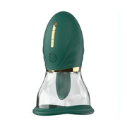 Vista frontale vibratore vaginale Adoramor con pannello controllo dorato e silicone morbido