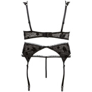 Reggiseno, reggicalze e tanga nero - 80C/M