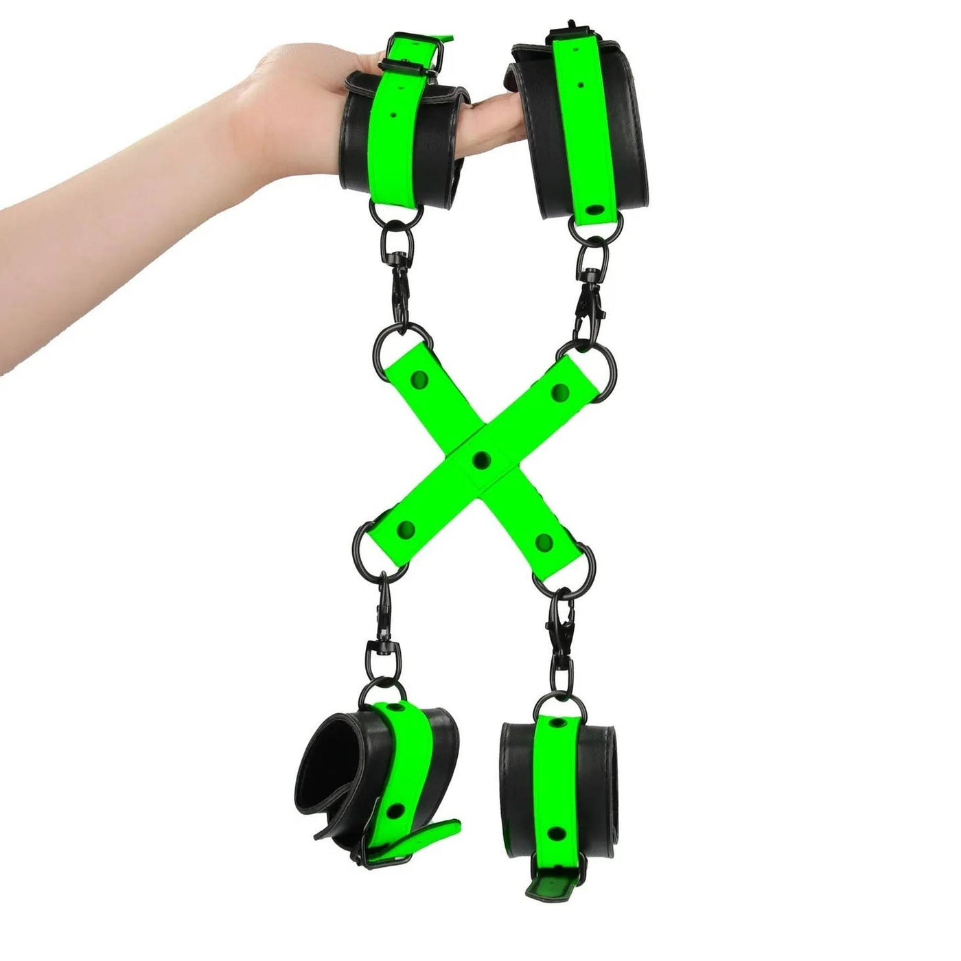 Set Fluoredscente Hogtie con Cavigliere e Polsiere