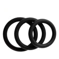 Set of 3 silicone cock rings - Black