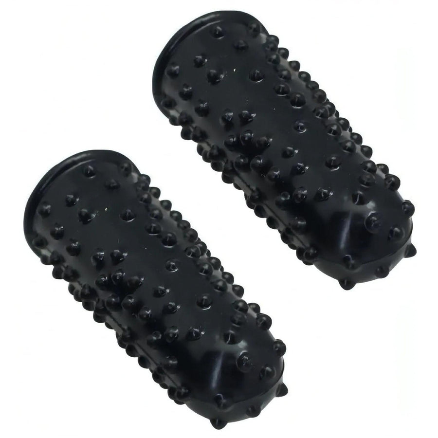 Set of 2 Thimbles with Stimulating Reliefs - Black