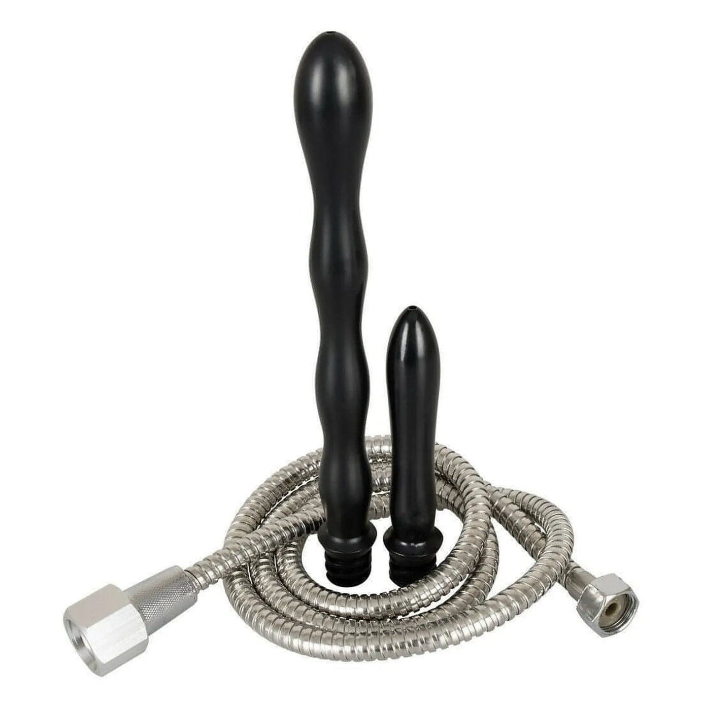 Set di 2 docce intime una anale e un'altra vaginale + tubo doccia flessibile in acciaio