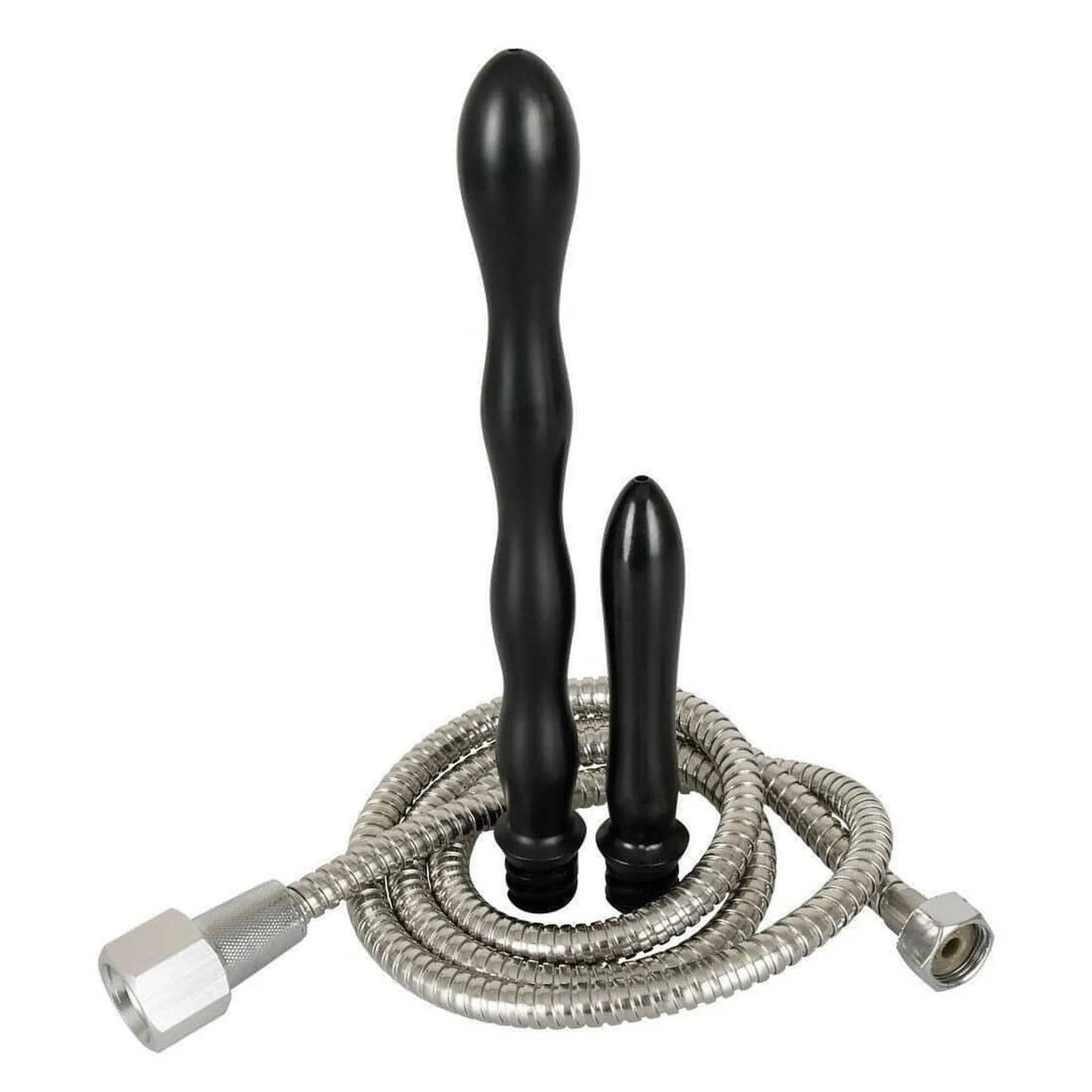 Set di 2 docce intime una anale e un'altra vaginale + tubo doccia flessibile in acciaio