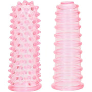 Set di 2 guaine per dito con rilievi stimolanti