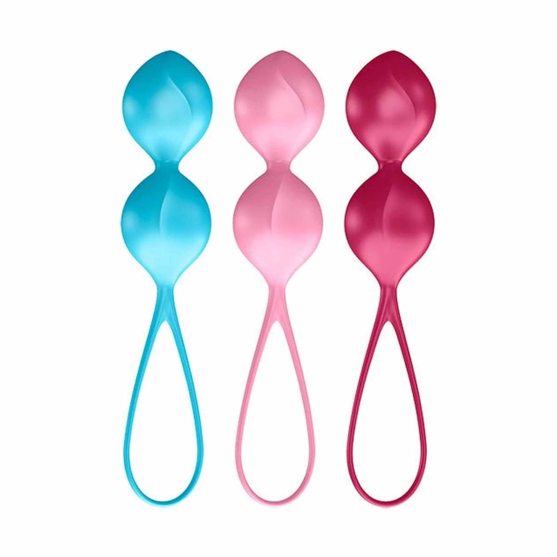 V Balls Kegel Set of 3 - Turquoise/Red/Pink