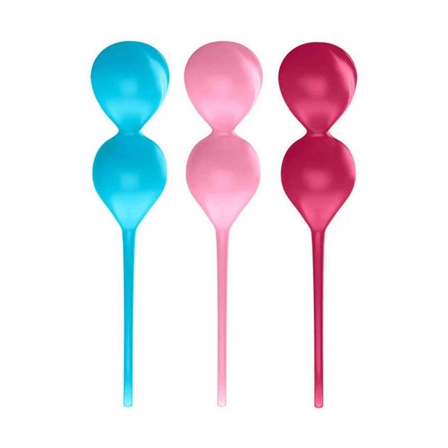 V Balls Kegel-Set, 3 Stück – Türkis/Rot/Pink