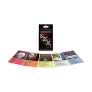 Mazzo carte giochi erotici Avventuroso Sesso confezione nera con 5 carte colorate illustrate
