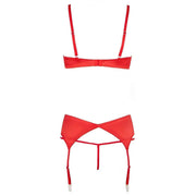 Sexy Lingerie Set Rosso 3 pezzi
