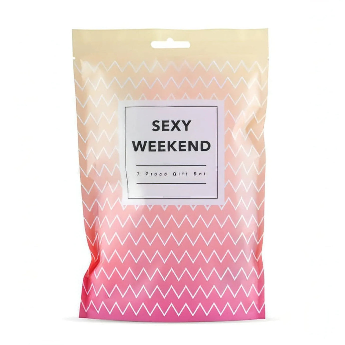 Sexy Weekend Gift Box - Vibratore Punto-G in Silicone, Anello Vibrante, Feather Tickler, Manette, Benda Satinata, 2x Dadi delle