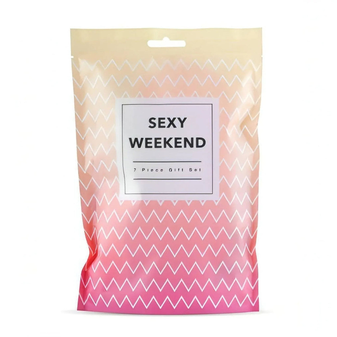 Sexy Weekend Gift Box - Vibratore Punto-G in Silicone, Anello Vibrante, Feather Tickler, Manette, Benda Satinata, 2x Dadi delle