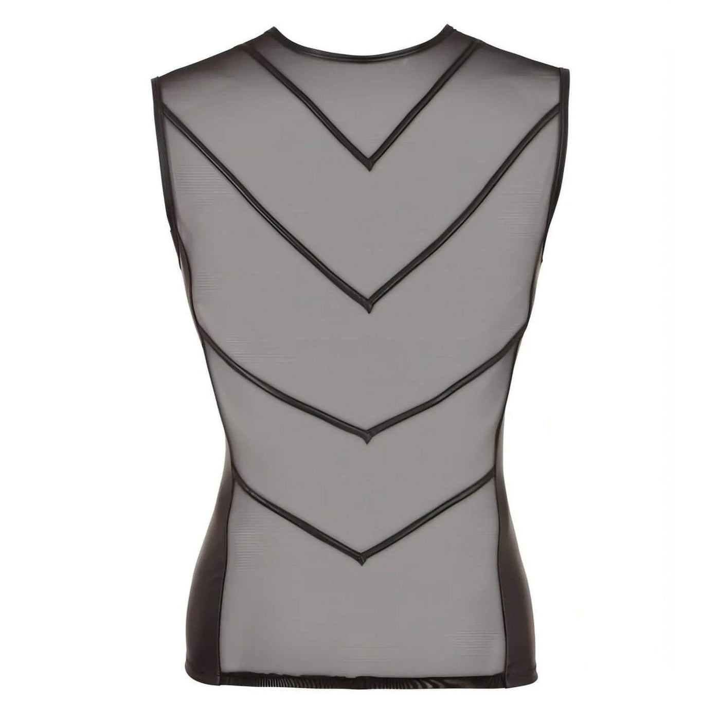 Shirt Mesh Trasparente con Inserti Wetlook