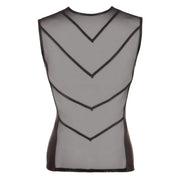 Shirt Mesh Trasparente con Inserti Wetlook