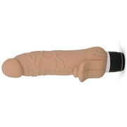 Silicone Classic Vibe with clit stim - Flesh