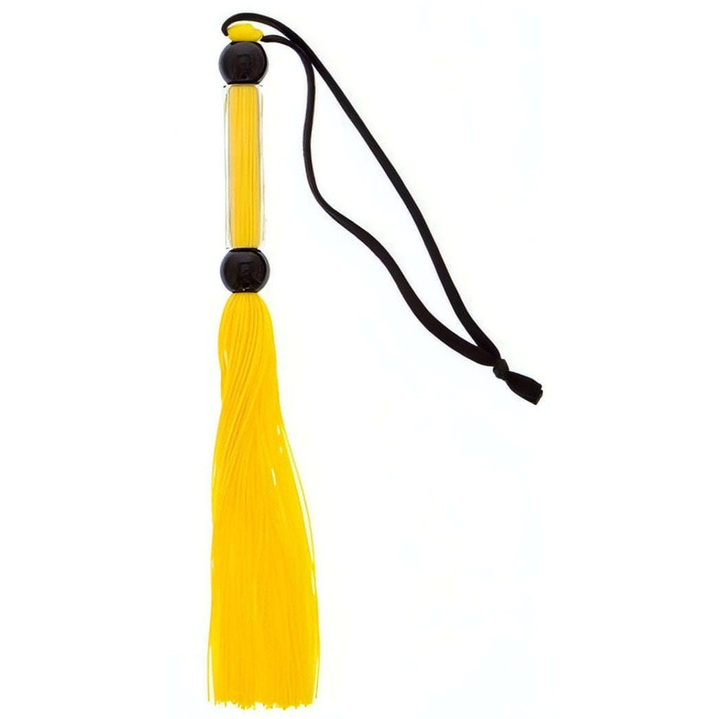 Silicone Flogger Whip - Mini frustino a frange in silicone - Giallo - GoEstasy