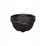 Slip Sexy Uomo Nero in Texturizzata con Zip
