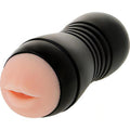 Soft Mouth Tube Cup - Vibrating mouth tube masturbator in cyberskin