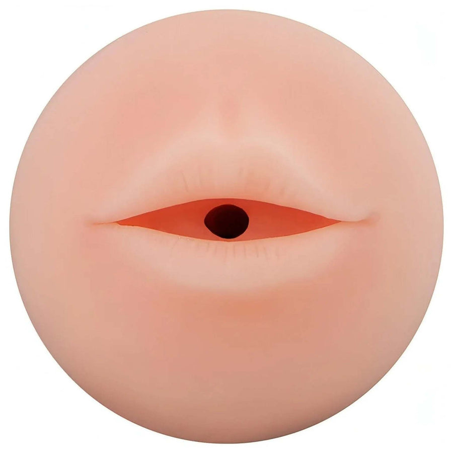 Soft Mouth Tube Cup - Vibrating mouth tube masturbator in cyberskin