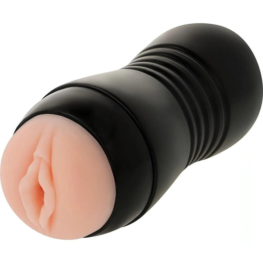 Soft Pussy Tube Cup - Vibrating vagina masturbator made of realistic and soft cyberskin - Hypoallergenic, Flesh Pink, Vibra