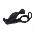 Stimolatore Prostatico Vibrante con Doppio Anello per Pene e Testicoli - Silicone Medicale, Nero