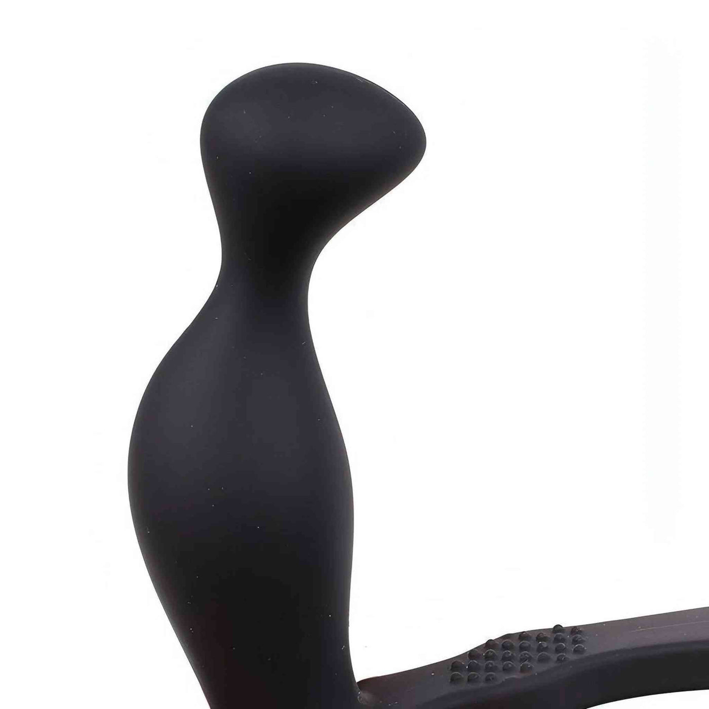 Stimolatore Prostatico Vibrante con Doppio Anello per Pene e Testicoli - Silicone Medicale, Nero