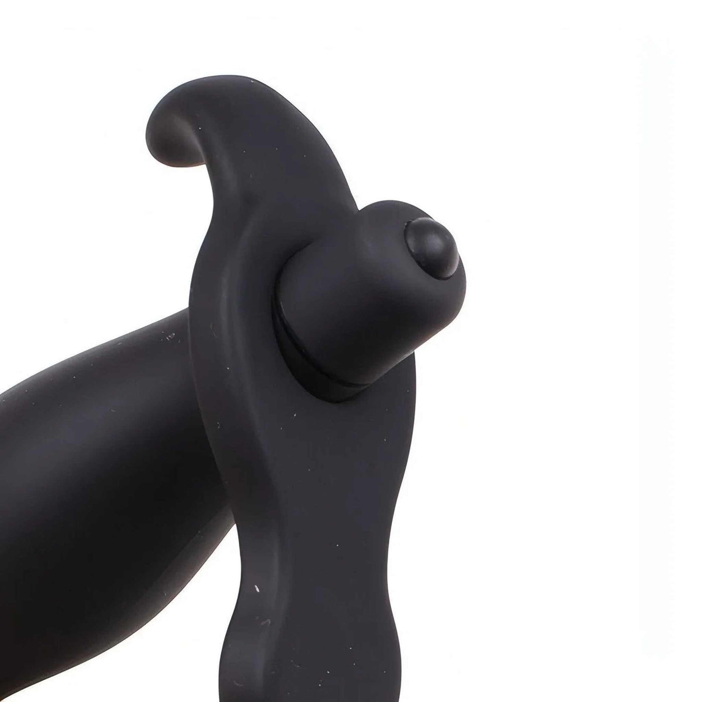 Stimolatore Prostatico Vibrante con Doppio Anello per Pene e Testicoli - Silicone Medicale, Nero