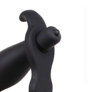 Stimolatore Prostatico Vibrante con Doppio Anello per Pene e Testicoli - Silicone Medicale, Nero