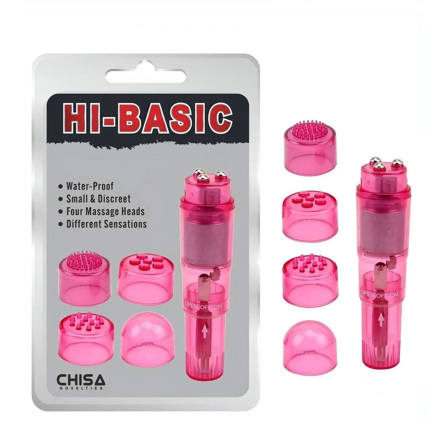Clitoral stimulator with 4 interchangeable heads