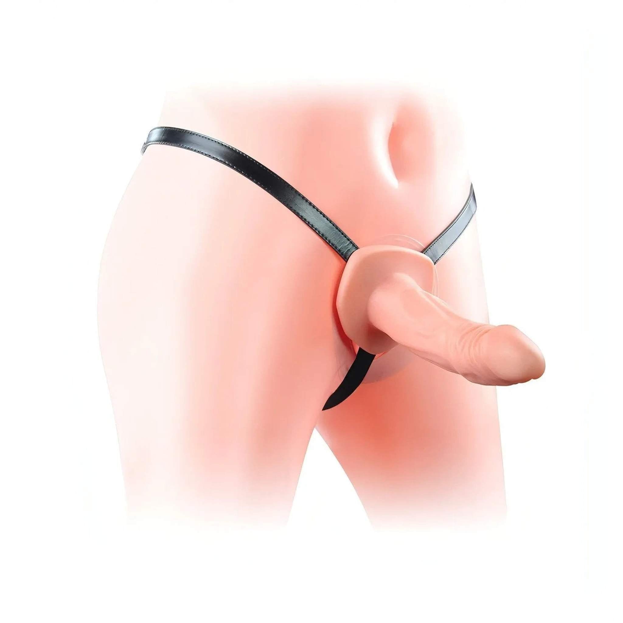 Strap-On Hollow 6.5'' - Rosa Carne