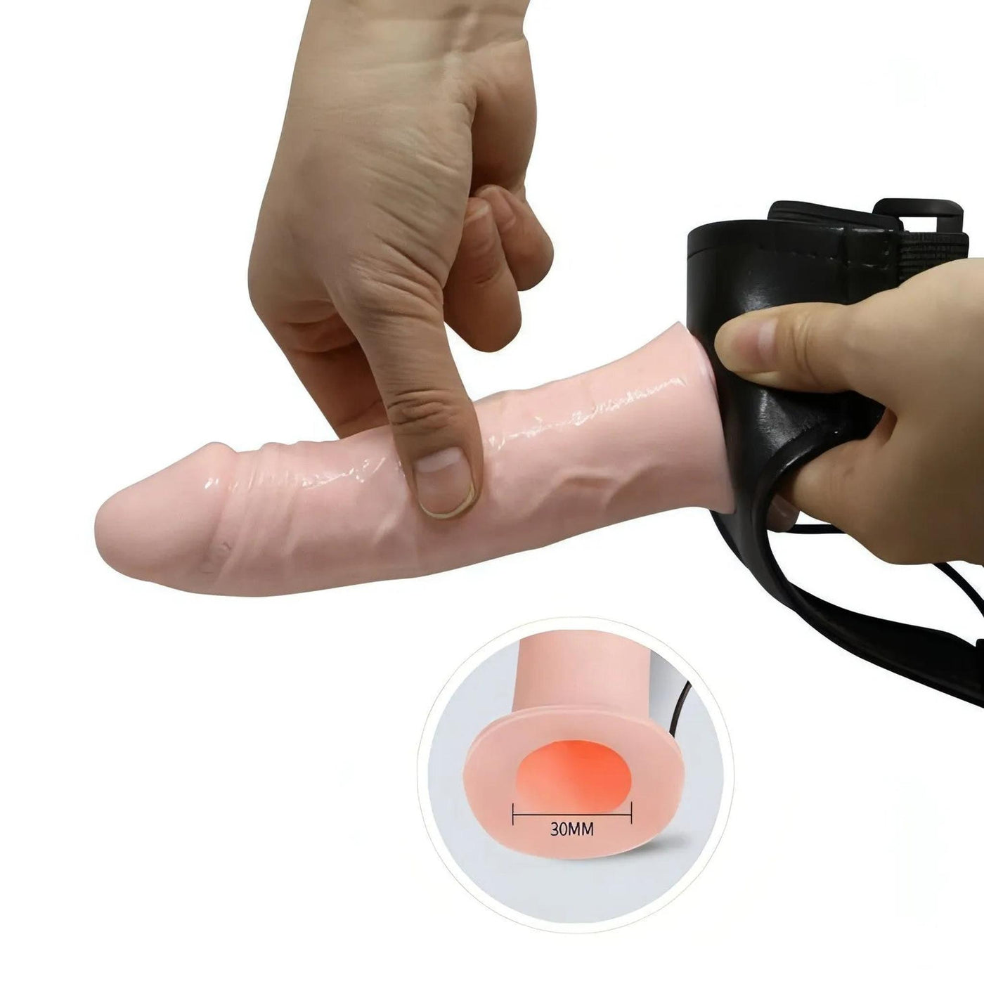 Strap-On Hollow Vibrante 15.5 cm