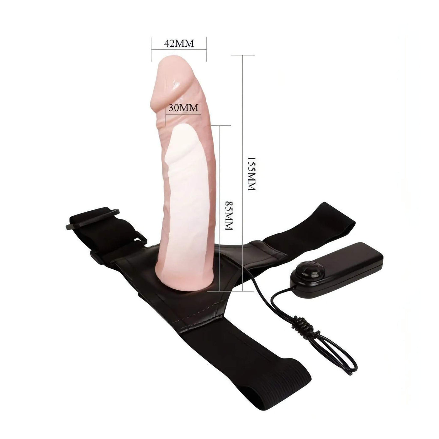 Strap-On Hollow Vibrante 15.5 cm