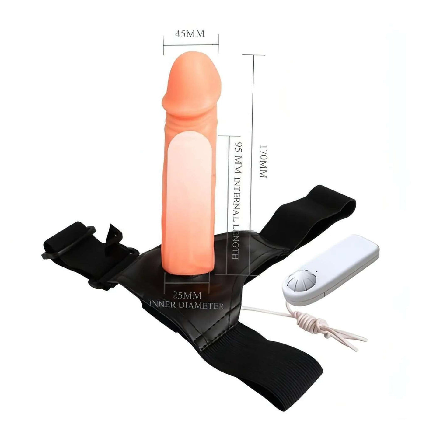 Strap-On Hollow Vibrante 17 cm