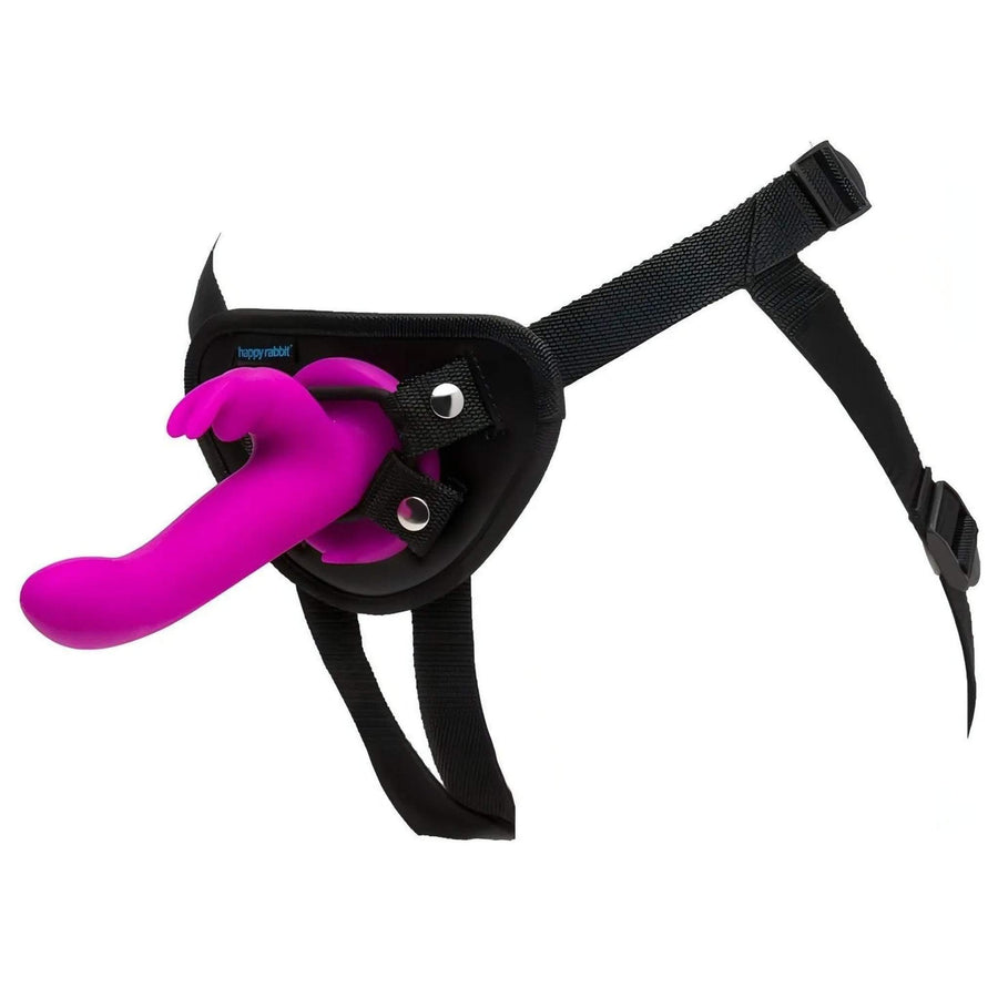 Vibrating Rabbit Strap-On with 15 Different Vibration Modes - Medical Silicone, Rechargeable