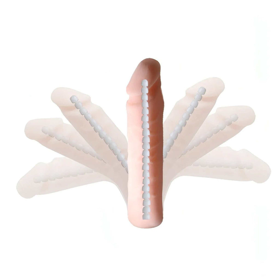 Realistic Strap-On with 22.5 cm Dildo with Bendable Function