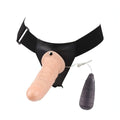 Realistic Hollow Strapon with Raised Veins and Multispeed Vibration for Extra Stimulation – 19 cm, Flesh Pink