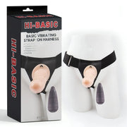 Strap-on Hollow Realistico 19 cm con Venature in Rilievo e Vibrazione Multivelocità