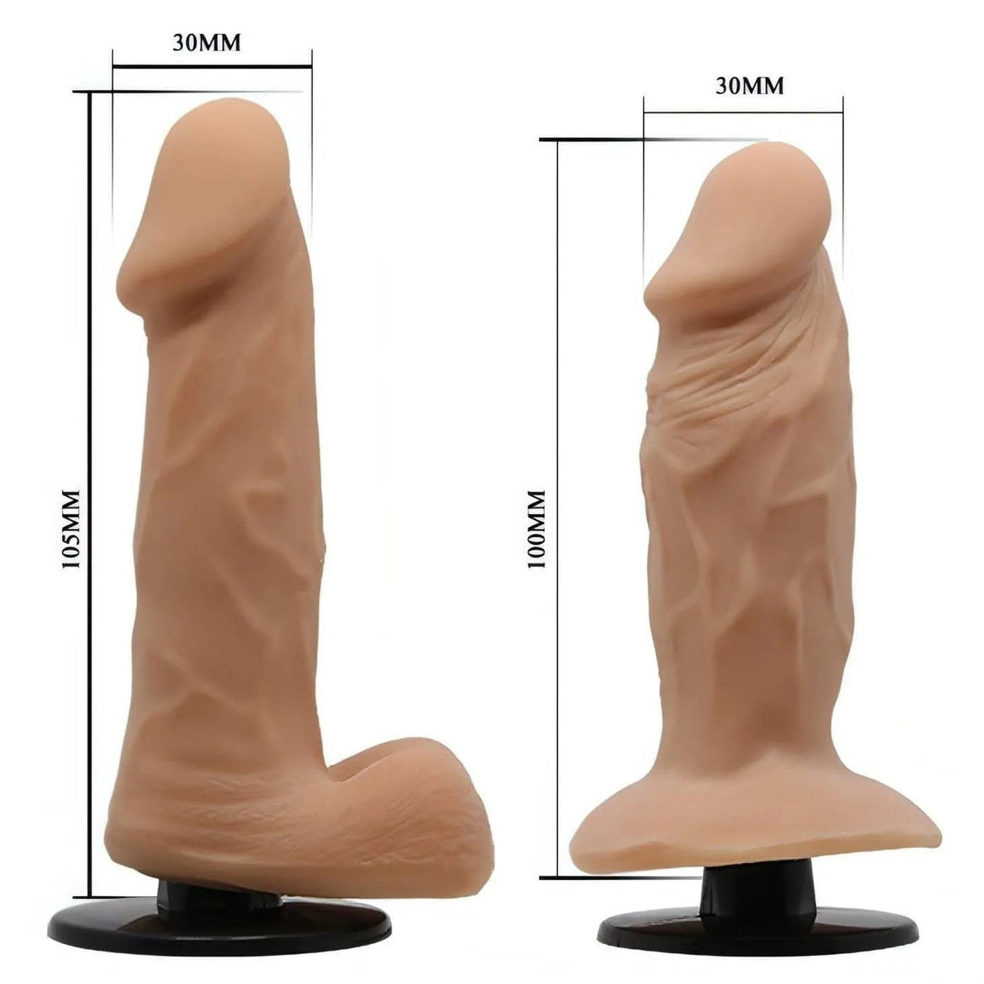 Strap-on con due mini falli realistici extra morbidi