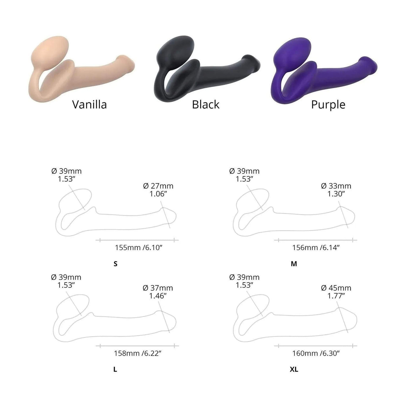 Strapon Strapless Bendable - S, Rosa Carne