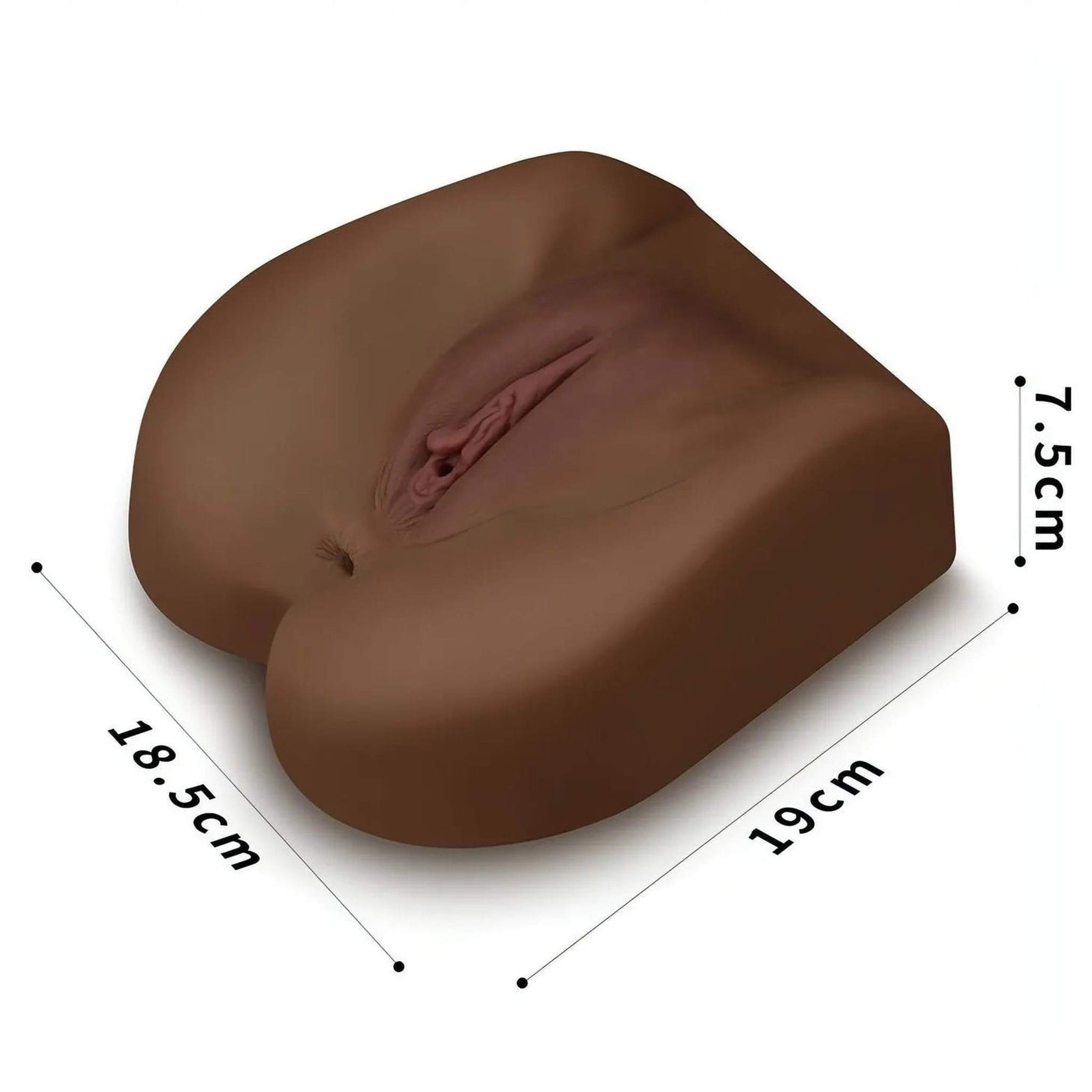 Streetgirl's No. 1 – Masturbatore Super Realistico e Morbido con Canali Anale e Vaginale Extra Stimolante – Nero