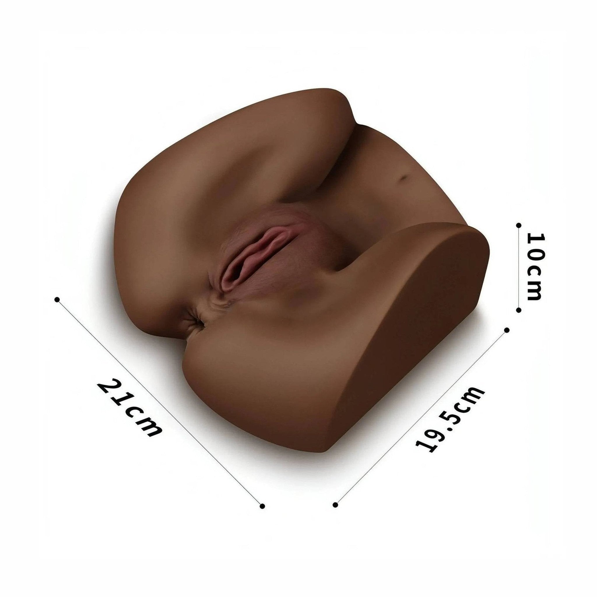 Streetgirl's No. 2 – Masturbatore Super Realistico e Morbido con Canali Anale e Vaginale Extra Stimolante – Nero