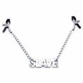 Nippelklemme mit Kette und „Slave“-Anhänger