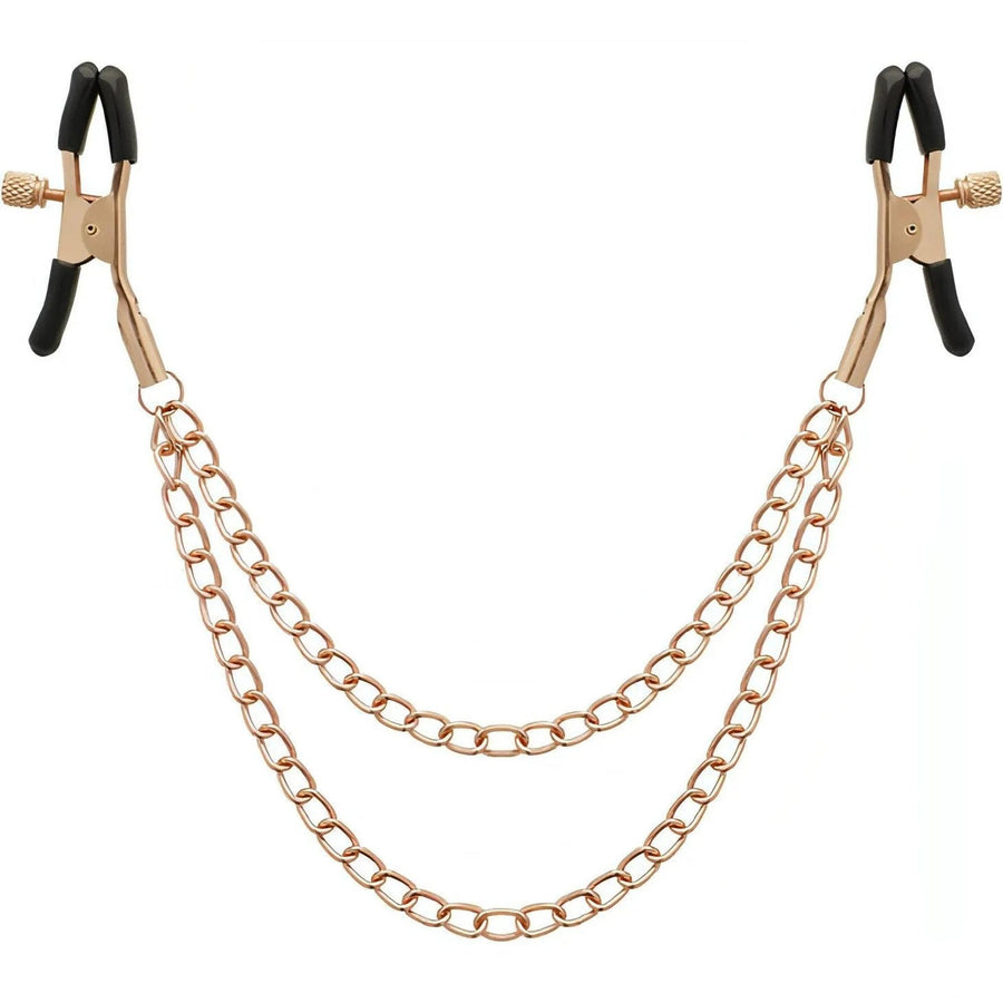 Stringicapezzoli Premium con Doppia Catena a maglia media - Gold Rose