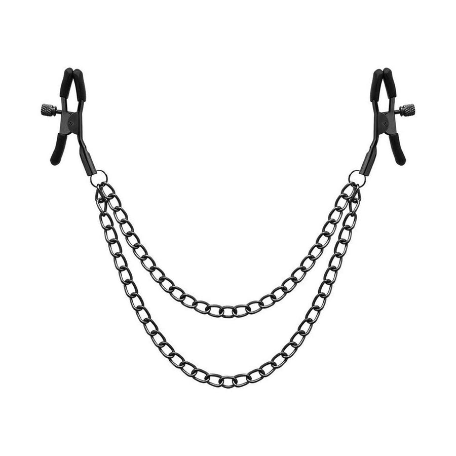 Stringicapezzoli Premium con Doppia Catena a maglia media - Black