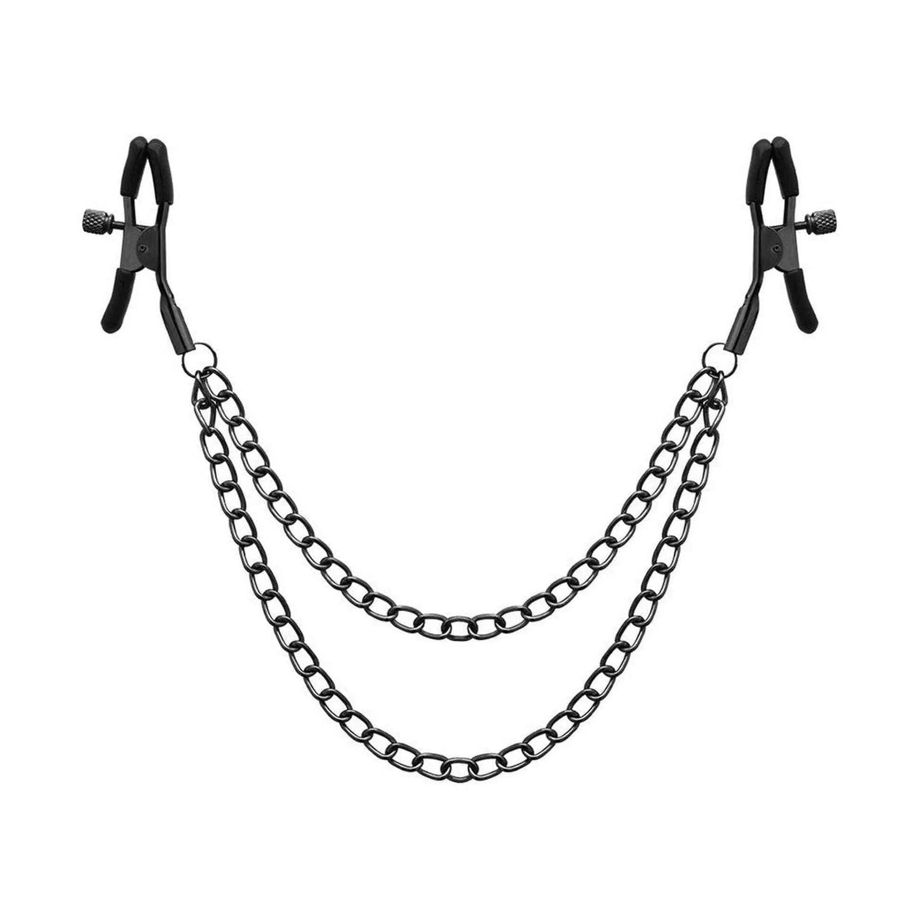 Stringicapezzoli Premium con Doppia Catena a maglia media - Black