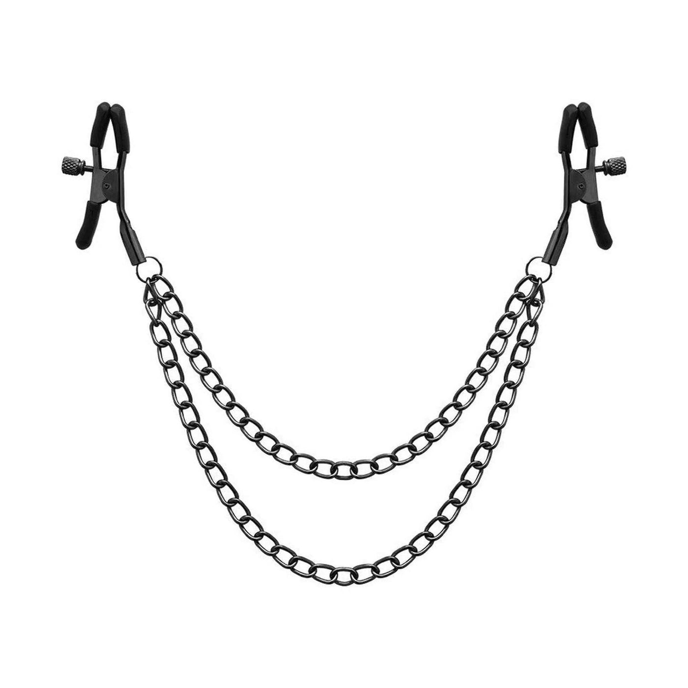 Stringicapezzoli Premium con Doppia Catena a maglia media - Black