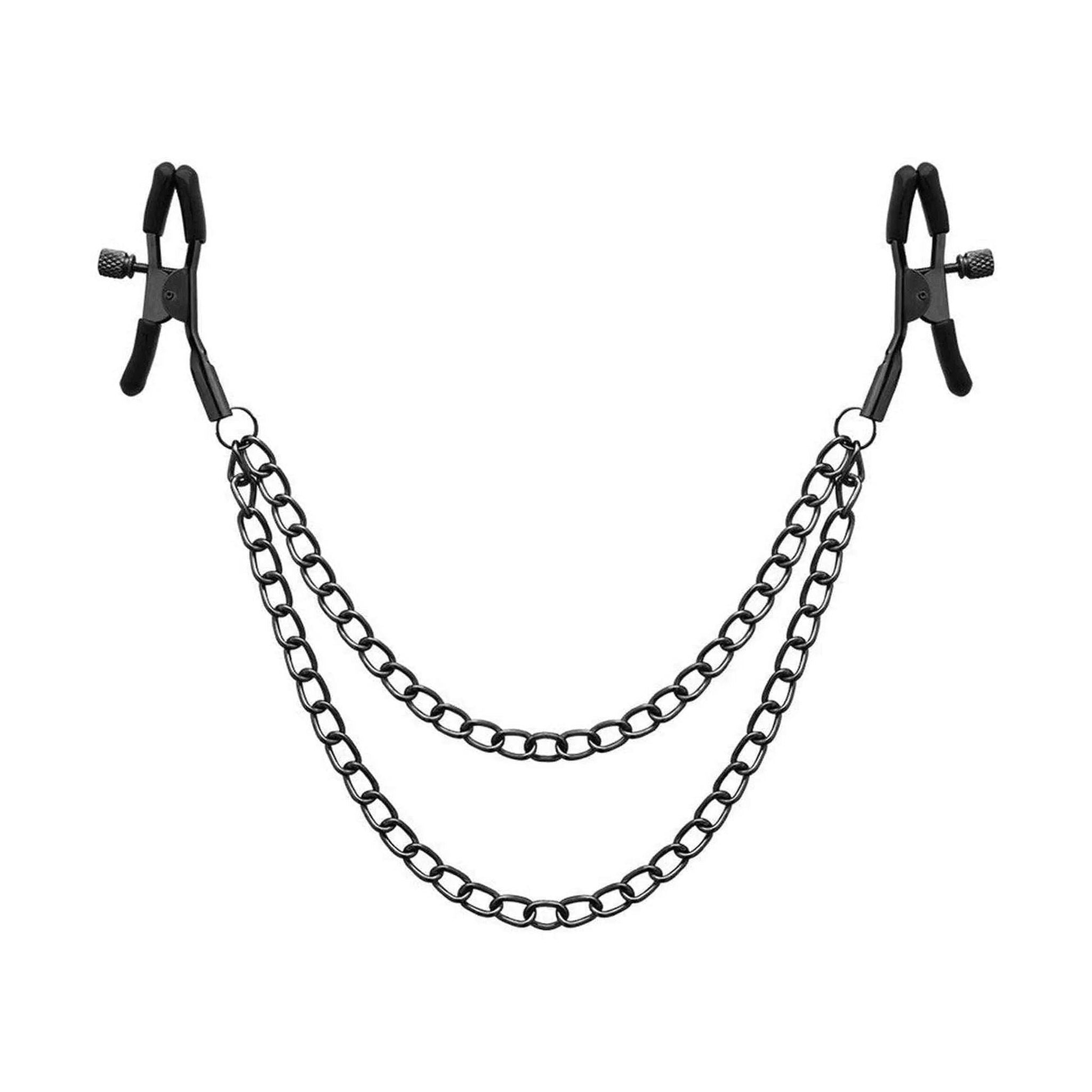 Stringicapezzoli Premium con Doppia Catena a maglia media - Black