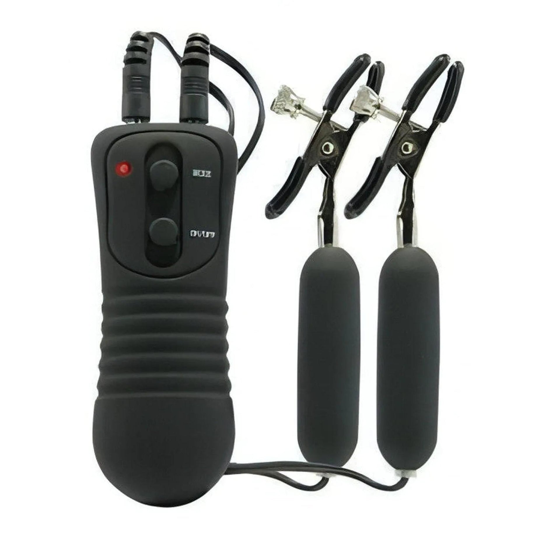 Stringicapezzoli con vibrazione multispeed regolabile tramite telecomando – Silicone, Nero